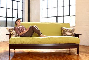 White Lotus Home Green Cotton Boulder Futon with Fire Retardant White Lotus Home Green Cotton Boulder Futon with Fire Retardant