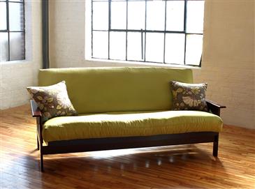 White Lotus Home Green Cotton Boulder Futon without Fire Retardant White Lotus Home Green Cotton Boulder Futon without Fire Retardant
