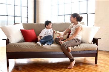 White Lotus Home Pure Cotton Boulder Futon without Fire Retardant White Lotus Home Pure Cotton Boulder Futon without Fire Retardant